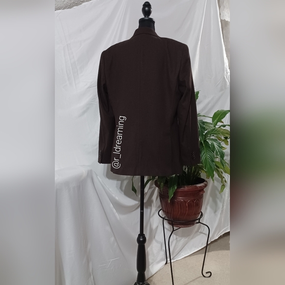 NWT Banana Republic Brown Tailored-Fit Soft Flannel Suit Jacket Size 40 Regular - Picture 5 of 9